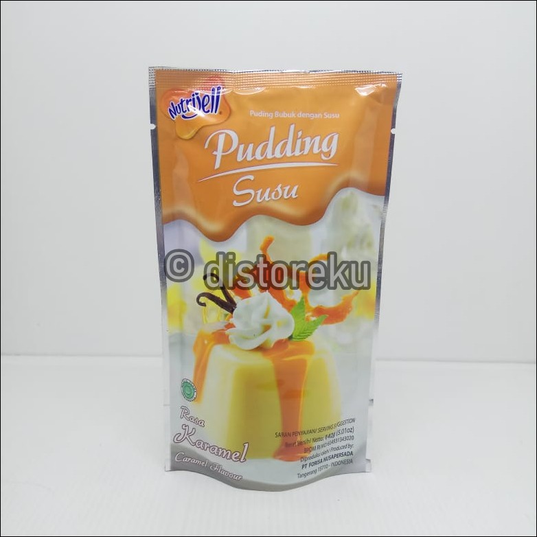 nutrijel PUDING susu rasa karamel CARAMEL flavour 142gr (5.01oz) + vla