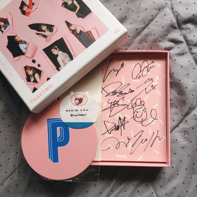 SIGNED TWICE PAGE TWO PINK ALBUM ONLY