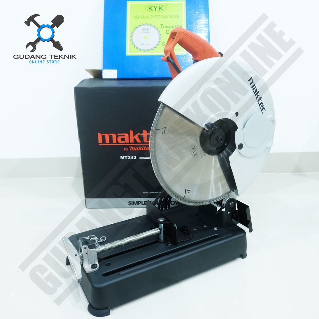 Cut Off 14&quot; MAKTEC / Mesin Potong Tulang Aluminium Besi 14 Inch - Circular Saw Blade 14&quot; KYK 120T