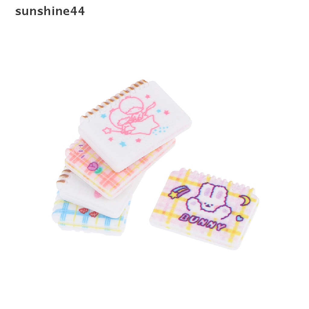 Sunshine 2PCS Miniatur Notebook Mini Skala 1: 12 Untuk Dekorasi Rumah Boneka DIY