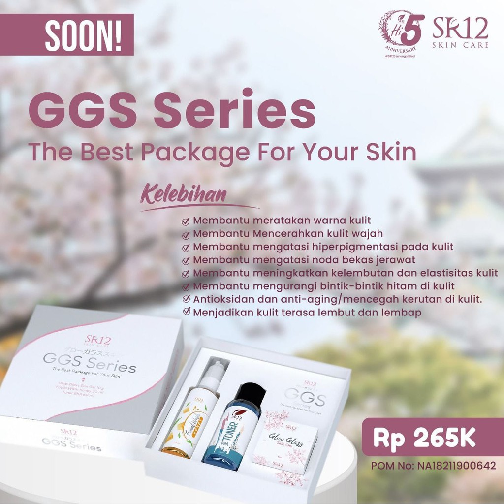 GLOW GLASS SKIN SERIES / GGS SR12  PAKET PERAWATAN WAJAH GLOWING CERAH DAN PUTIH ALAMI BPOM