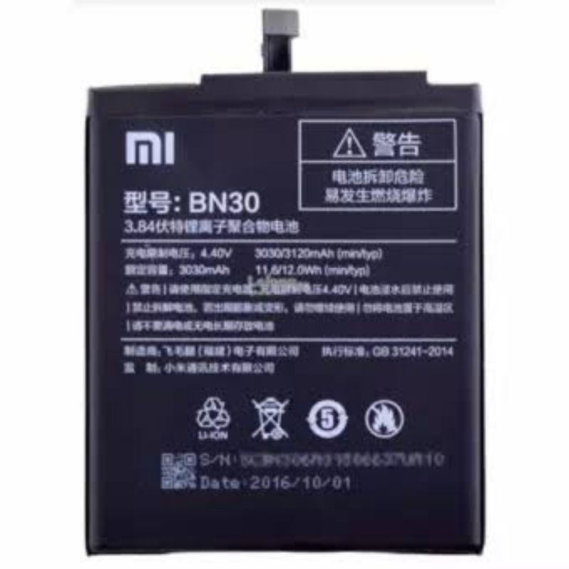 BATERAI BATRE BATTERY XIAOMI REDMI 4A / BN30 ORI