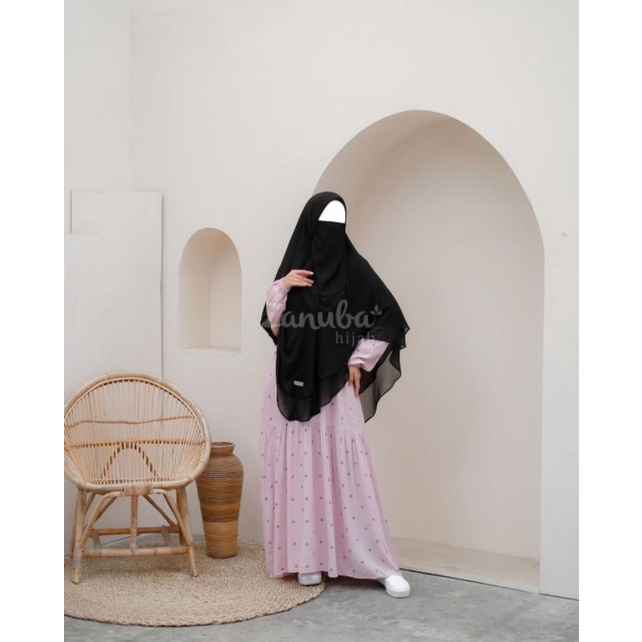 Daily dress Motif polka zanuba Nude