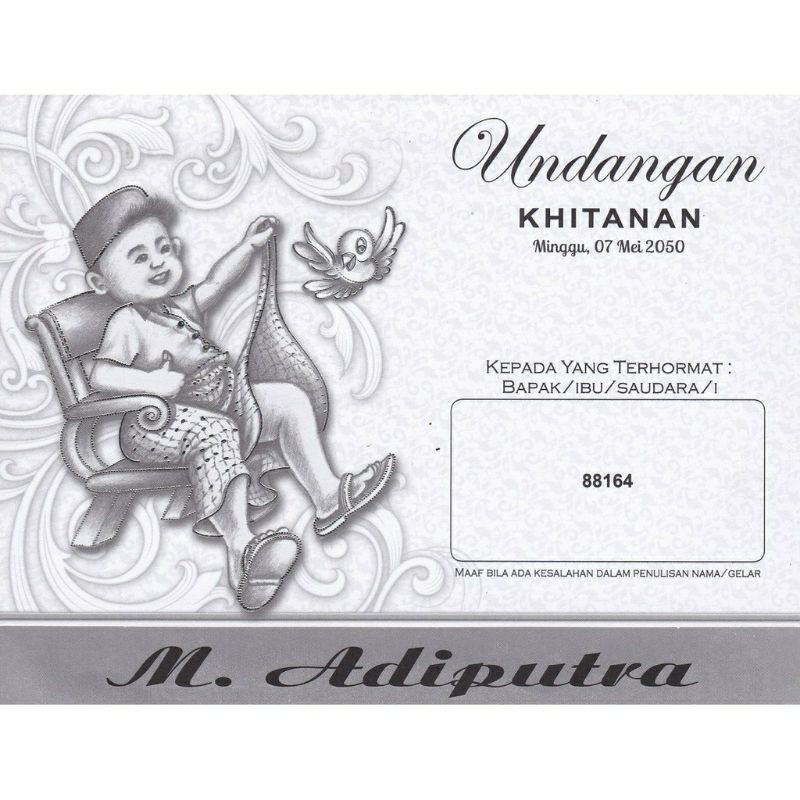 Undangan Blangko Erba  Khitanan 88164