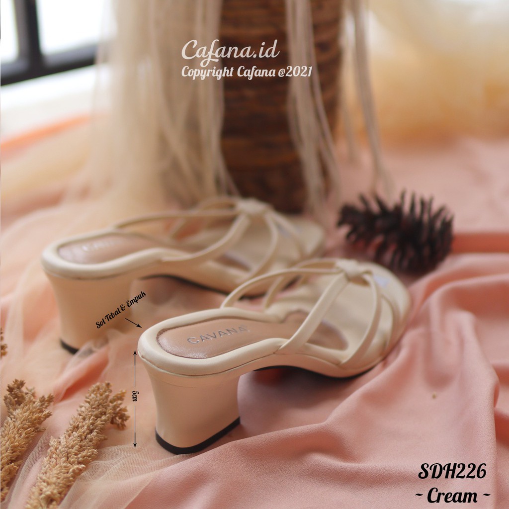 Cafana Sandal Heels Wanita Hak Tahu Nazua SDH226