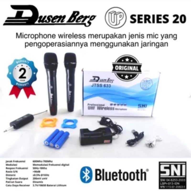 2 Mic wireless Dusenberg Up Series 20 bluetooth recharger