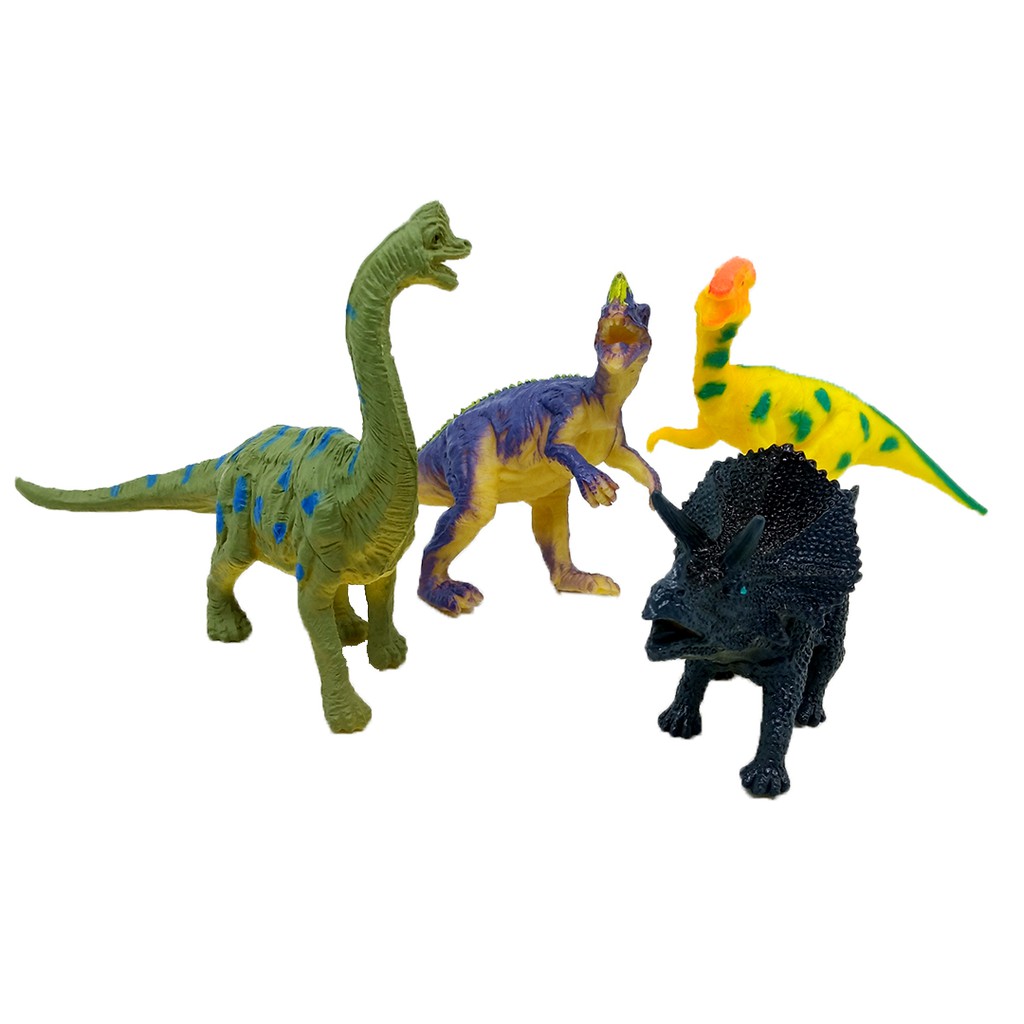 Set 12pcs Dinosaurus Karet Besar Mainan Miniatur Dino World