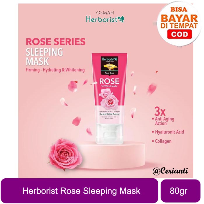 Herborist Rose Sleeping Mask (Masker Wajah) Rose 80GR_Cerianti