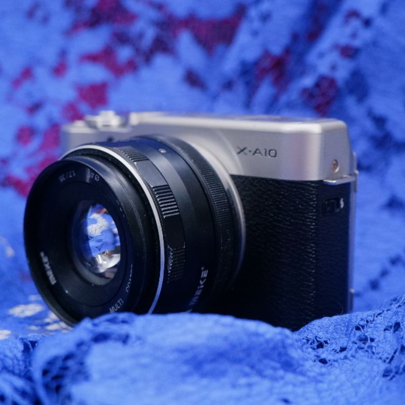 FUJIFILM XA10 Lensa Fix Meike 35mm Kamera Mirrorless