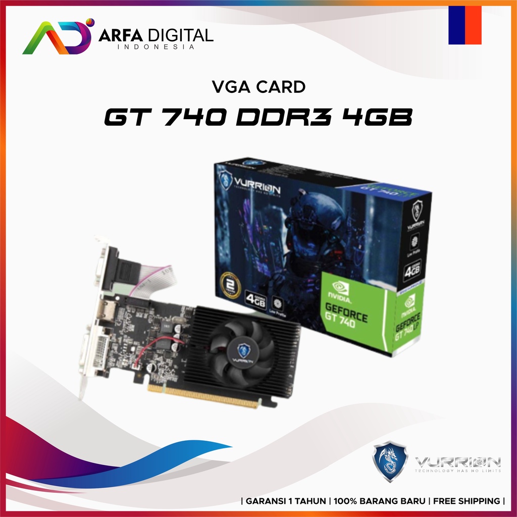 VGA GT740 VURRION 4GB DDR3 128Bit GT 740 Low Profile Chipset OrI
