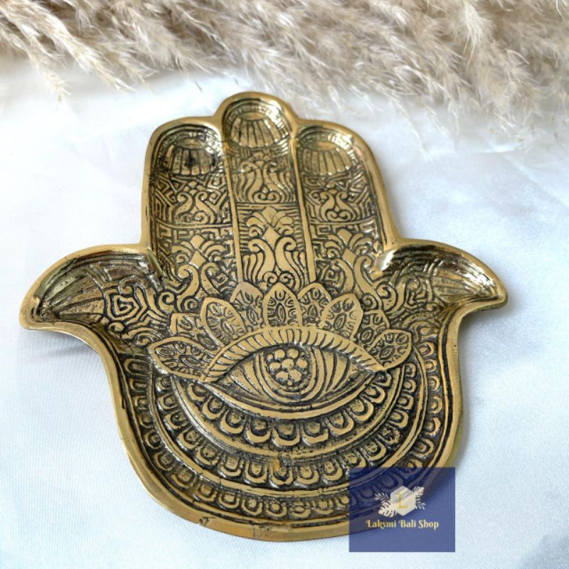 Tangan Hamsa | Fatimah Hand | Tangan Fatimah Bahan Kuningan tebal