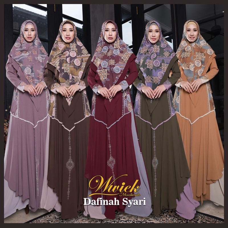 Gamis Dafinah Syari Original By Wwiek Muslimah