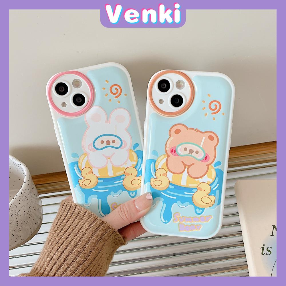 iPhone Case TPU Silicone Soft Case Airbag Shockproof Protection Camera Bear Rabbit Cartoon Cute Compatible For iPhone 11 Pro Max 13 Pro Max 12 Pro Max 7Plus xr XS Max