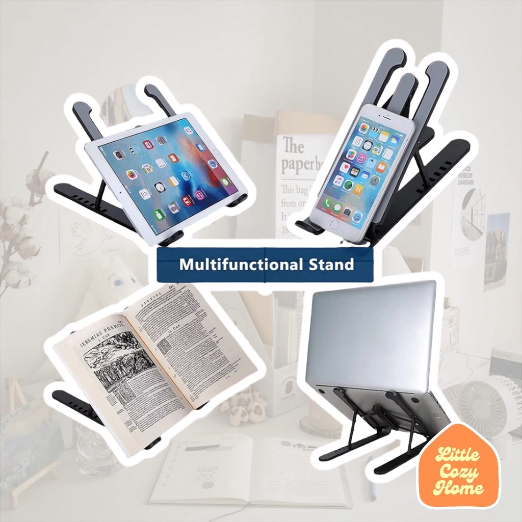 Adjustable Laptop / Dudukan Laptop / Folding Stand Holder Laptop Macbook Notebook IPAD / Dudukan Lipat Anti Slip