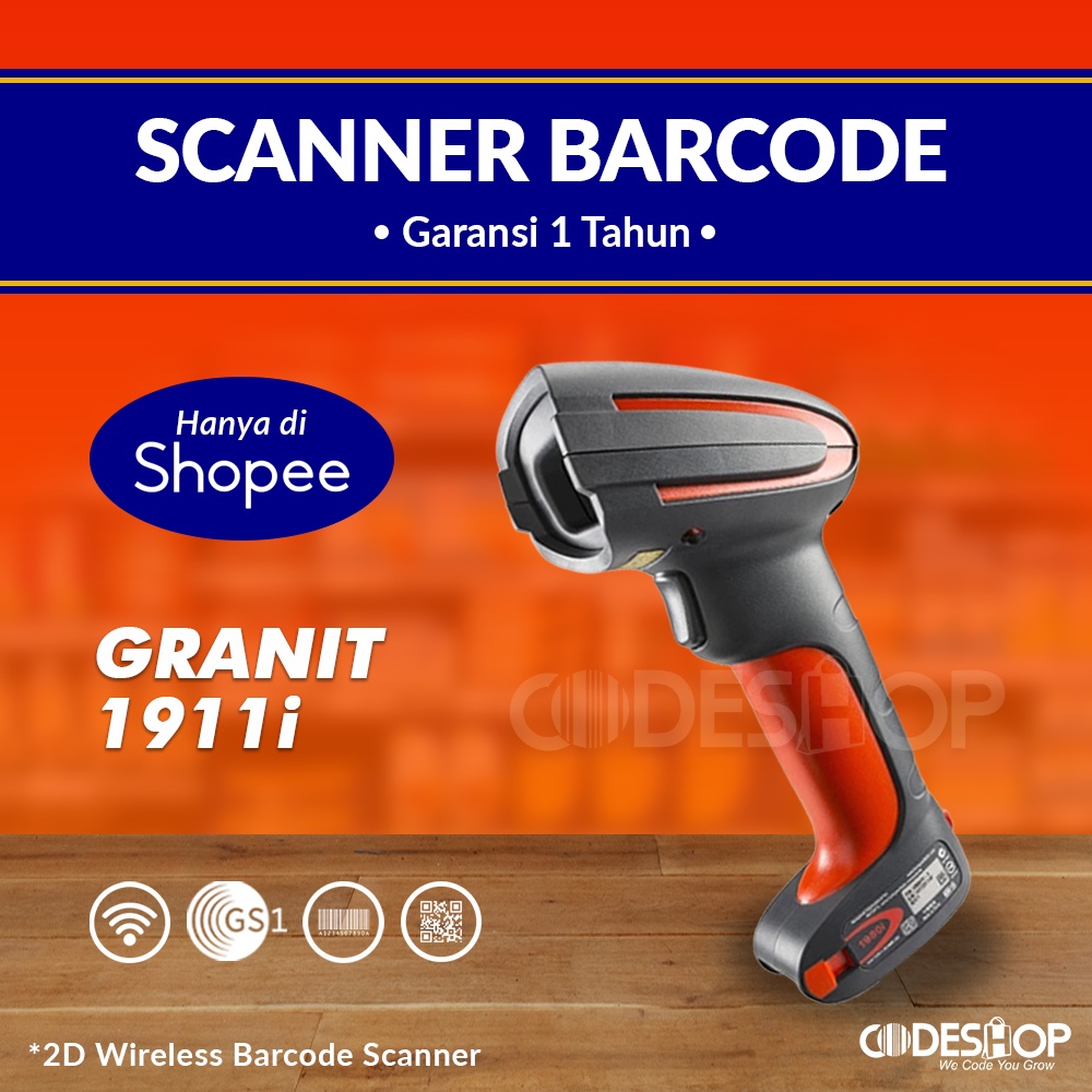 Scanner Barcode 2D Honeywell Granit 1911i Wireless