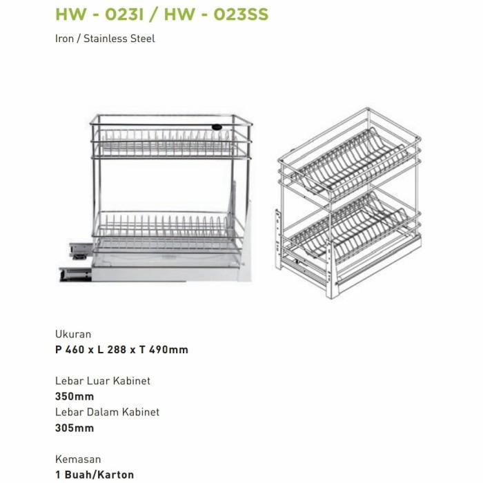 Rak Rak Piring Stainless 2 Susun Taco Hw-023Ss