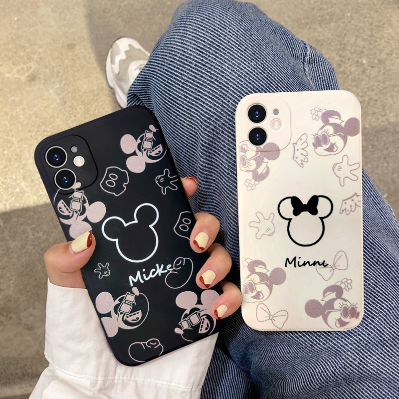 Casing Oppo A7 A95 Reno 6 A15 A15S A16 A5S A12 A5 A9 2020 A3S A12E A74 A35 A94 A53 A33 2020 A54 Reno 5 5F F19Pro A52 A72 A92 Reno 4 4F 4Lite A11K A31 2020 Cute Cartoon Mickey Mouse Soft TPU Back Cover