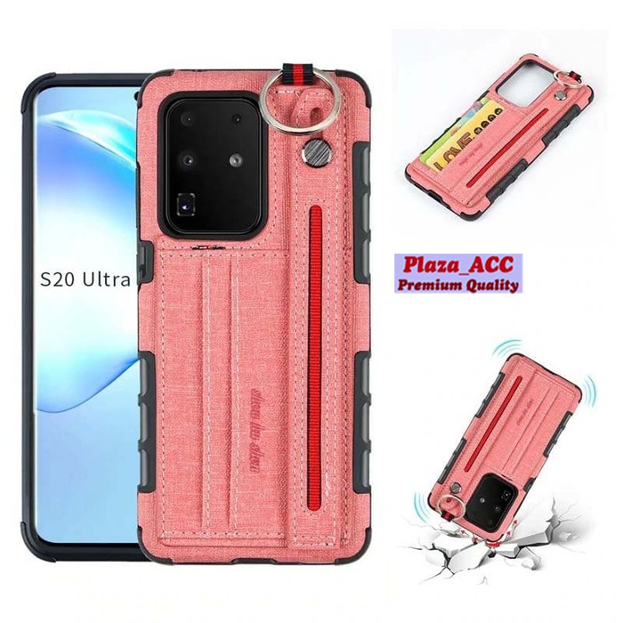 Leather Case Samsung S20 Ultra - Casing Samsung S20 Ultra Case Handsrtip Cover