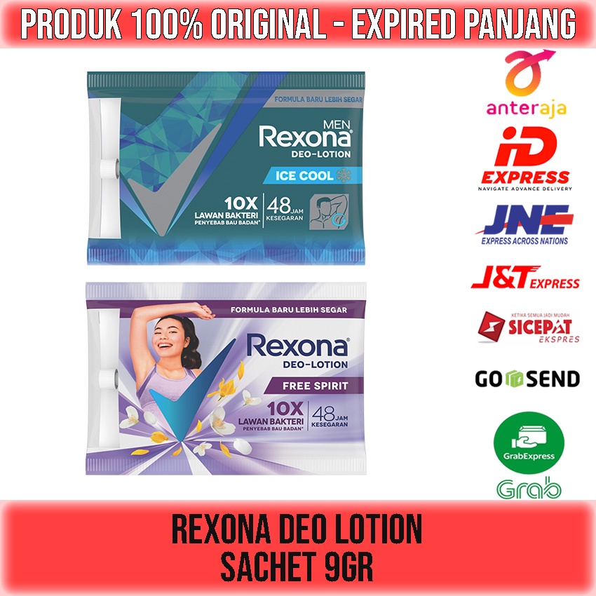 REXONA DEO LOTION SACHET 9gr REXONA SASET / REXONA MEN ICE COOL / REXONA WOMEN FREE SPIRIT