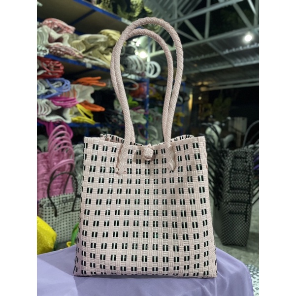 Tas Anyaman Jali Combinasi Souvenir Warna Kalem