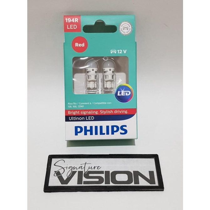 Philips Ultinon LED T10 Red Merah Lampu senja side marker