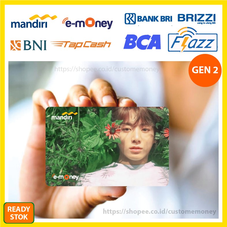 KARTU E MONEY BTS JUNGKOOK KPOP 41 ETOLL EMONEY MANDIRI FLAZZ BCA TAPCASH BRI BRIZZI - 1 SISI