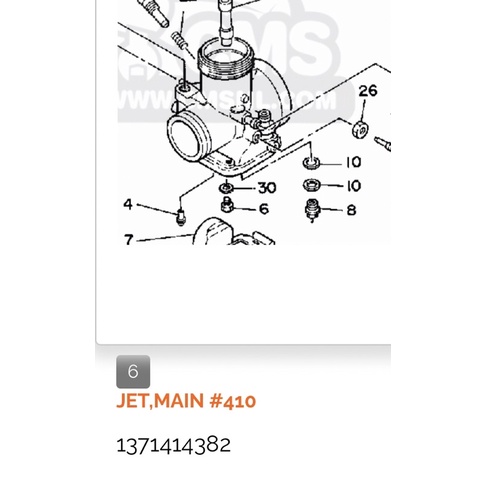 japan original 137 14143 82 main jet ukuran 410 karburator tm vm tmx yamaha it250 it425 tz125 yz125 