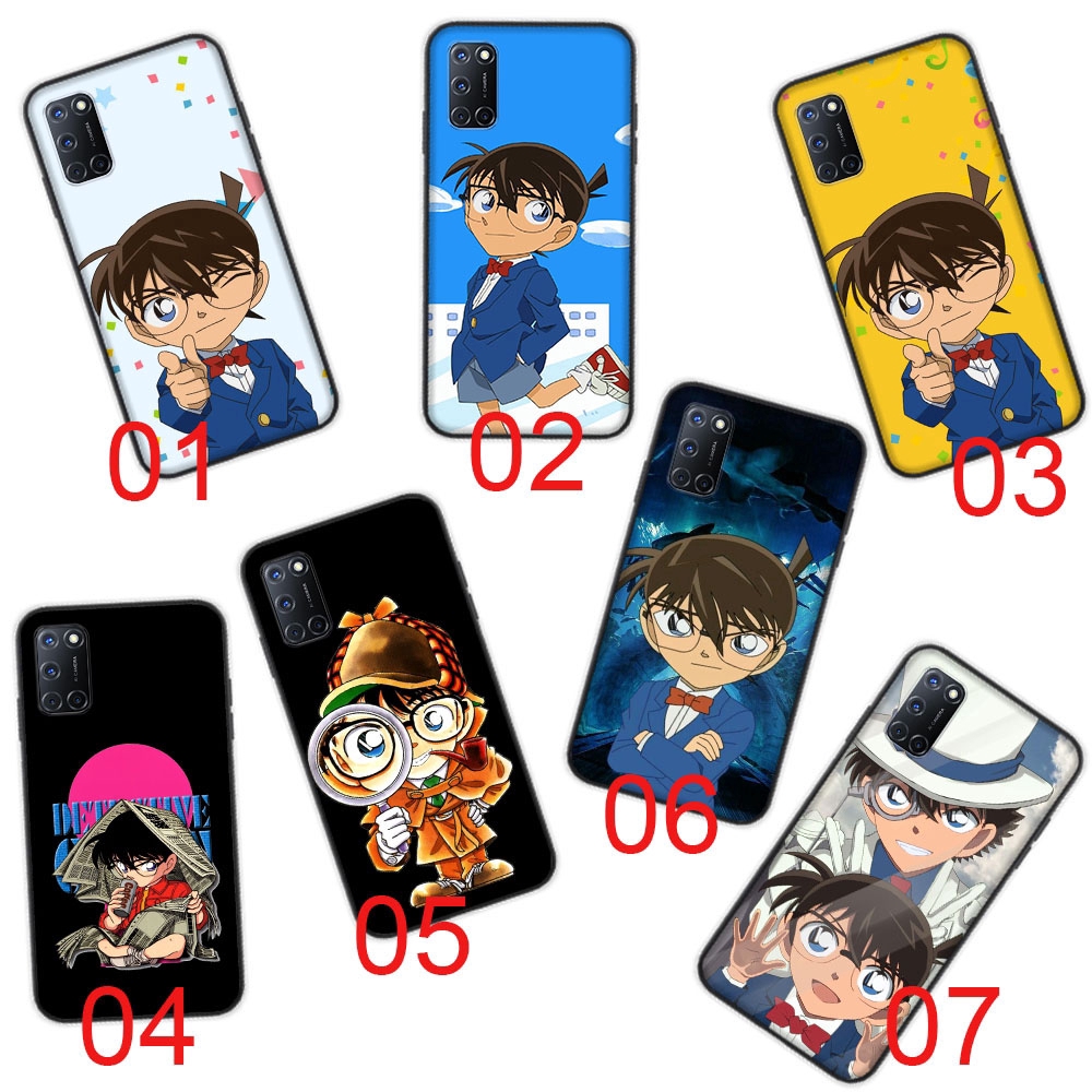 Detective Conan Design Black Soft Case Oppo A8 A12 A31 A52 A72 A91 A92 A92s Cover Shopee Indonesia