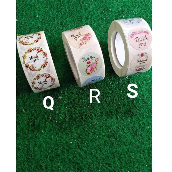 

(V7I1) ☆ Harga 1 roll (500 pcs) sticker label thank you dan handmade with love untuk kue cookies dan packaging ol shop //Koleksi@saat@ini