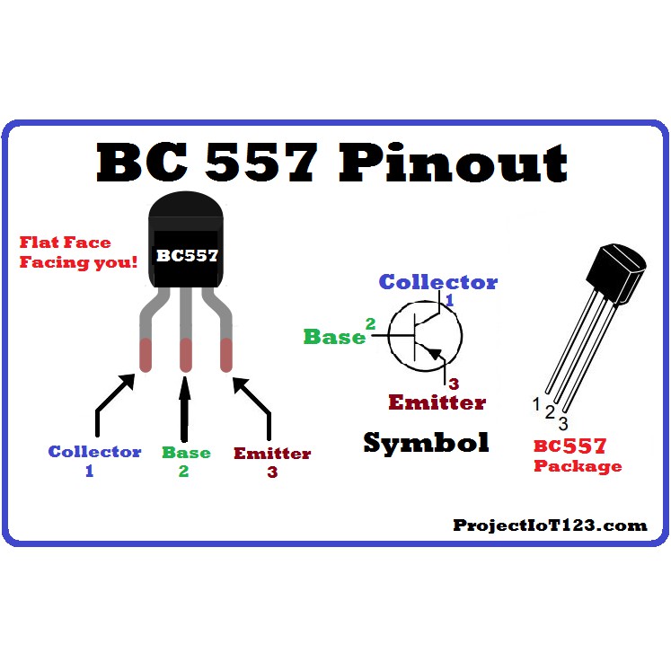 Transistor PNP BC557 BC 557 TO92