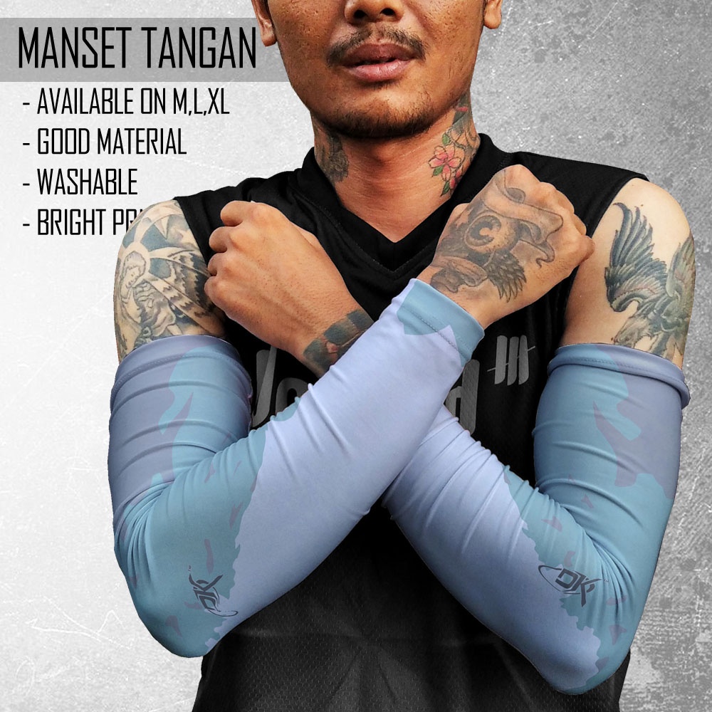 Manset Tangan Arm Sleeve Deker Lengan Pria Wanita Mancing Elastis 42 - Handsock Deker Voli