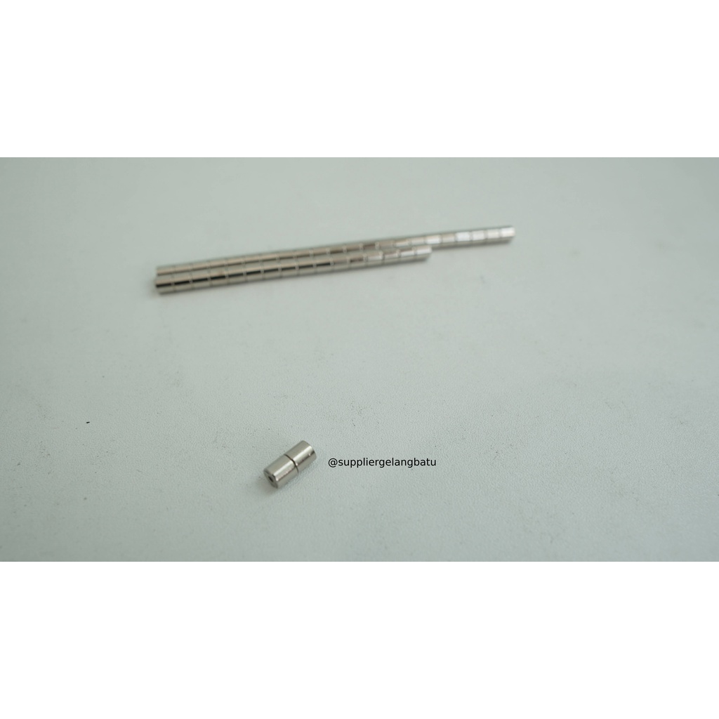 Aksesoris stopper magnet 5mm silver bahan rangkai gelang kalung tali