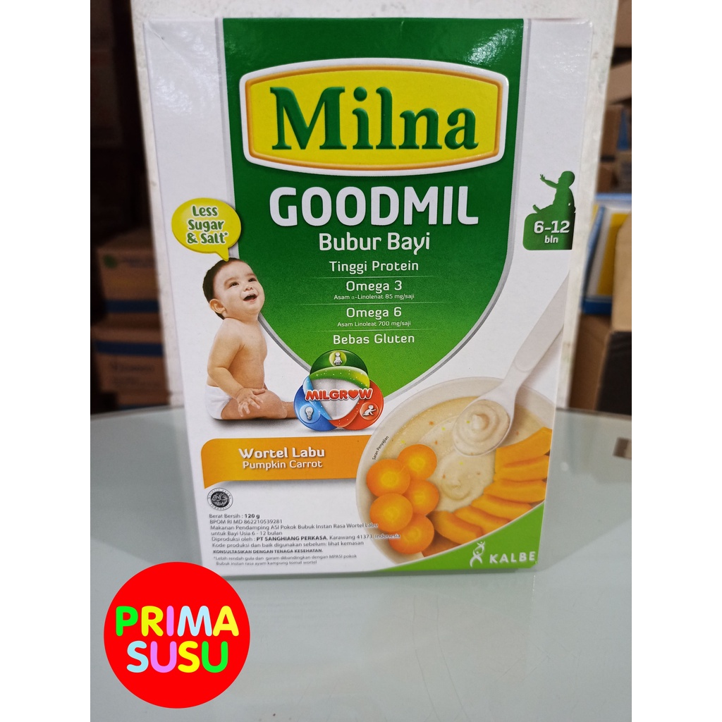 Milna Goodmil Bubur Bayi Wortel Labu 6-12 120 GR