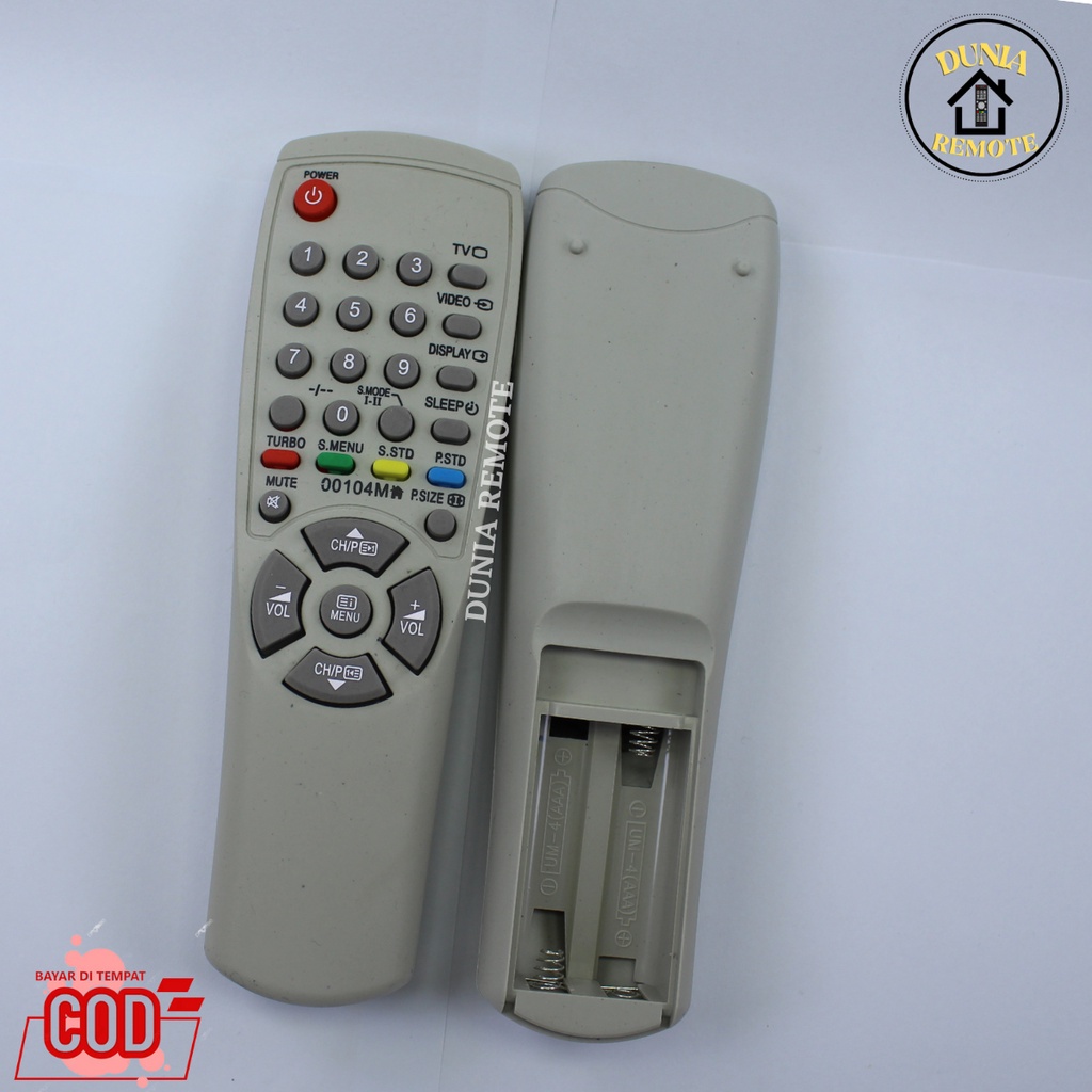 Remot Remote TV Samsung Tabung Slim Flat 104M 104K tanpa setting