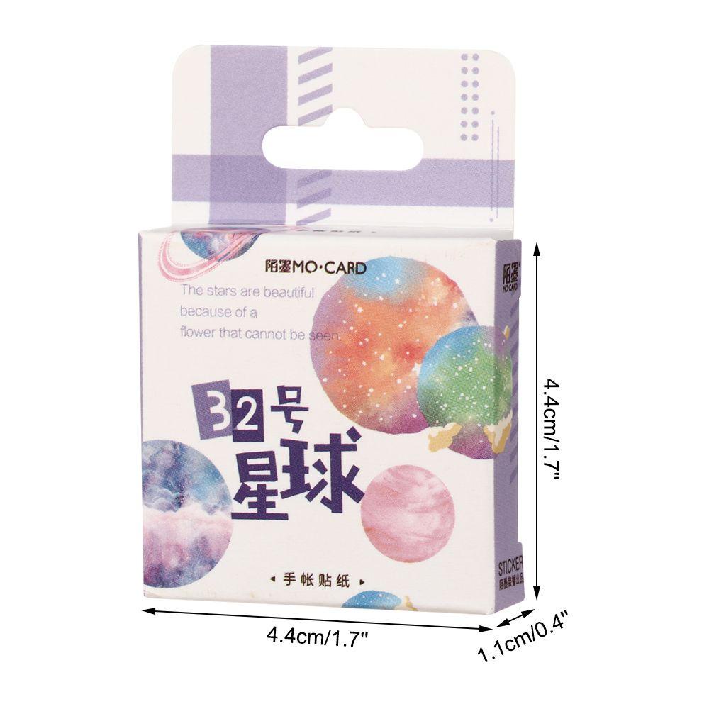 R-flower Space Planets Sticker Lucu Kertas Jepang Scrapbooking Kartun