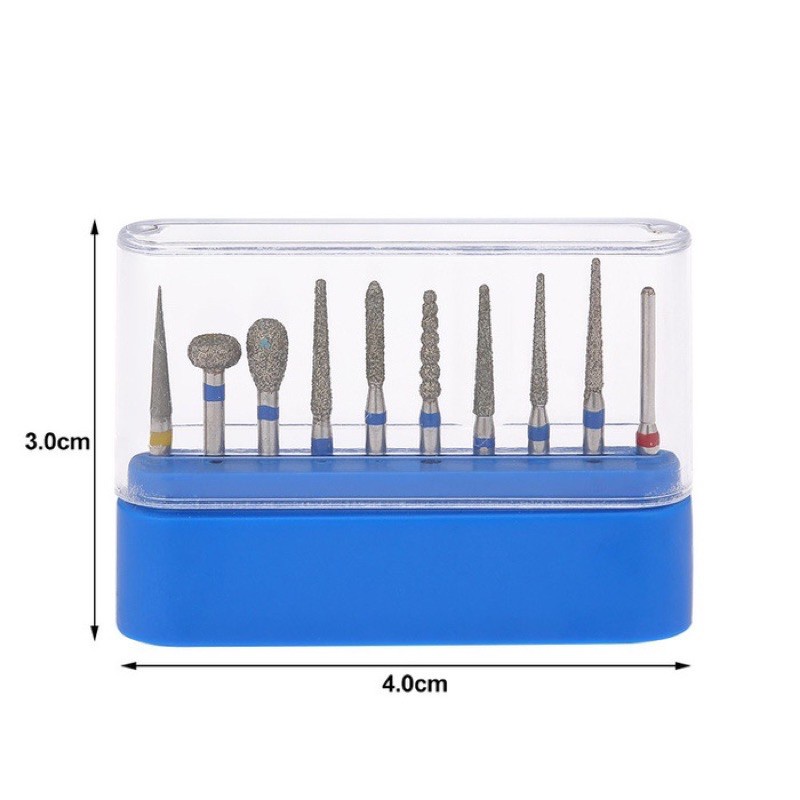 Dental diamond bur set highspeed preparasi jacket crown veneer fissure wheel flame torpedo prosto prostho high speed