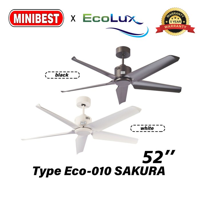 MB Ecolux Kipas Angin Gantung / kipas minimalis Ecolux Eco-010 SAKURA