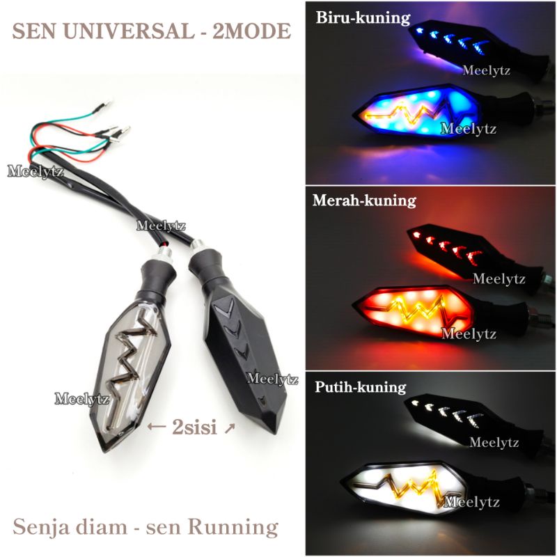 Lampu LED sein running 2 warna senja 2 sisi sein running dut universal waterproof