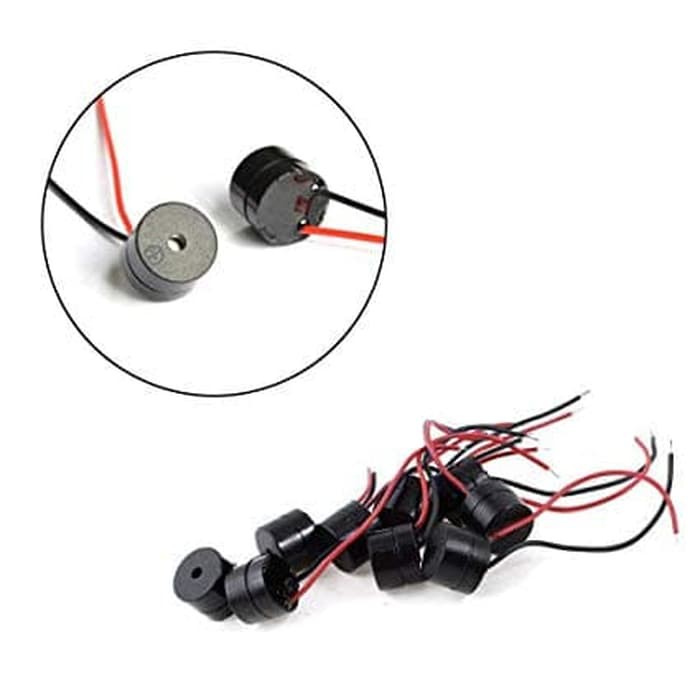 Active Buzzer Buzer Aktif 12mm DC 5 - 12V dengan Kabel