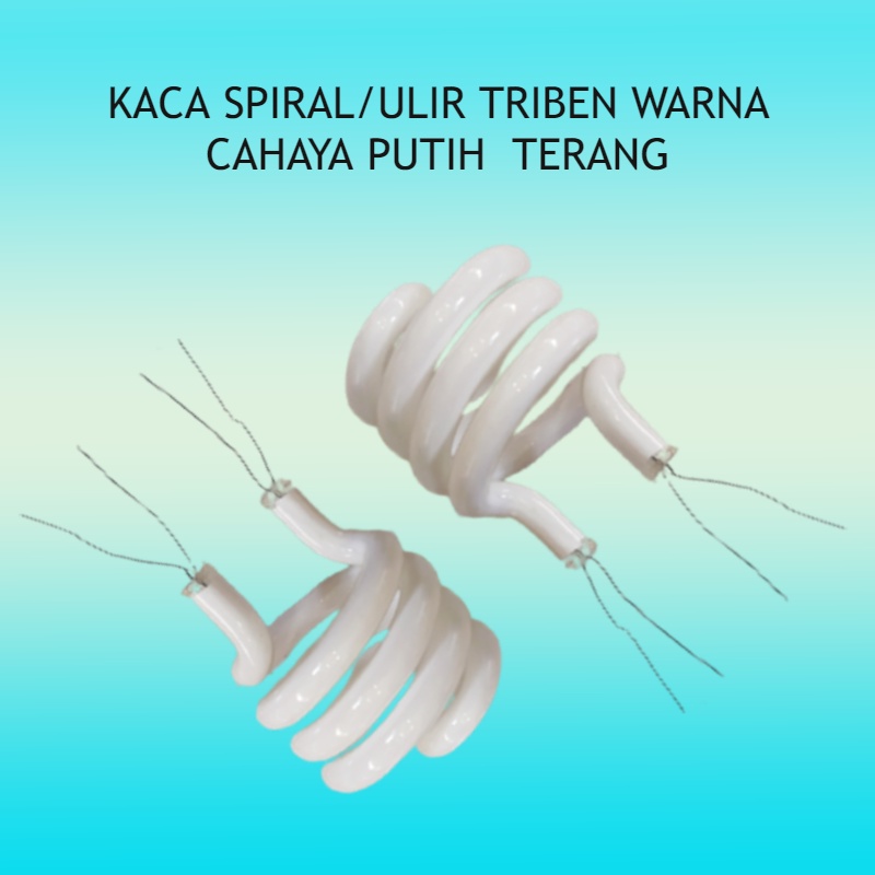 Kaca tabung lampu spiral ulir ngelingkar triben bohlam build semua merek 24 watt murah putih cerah