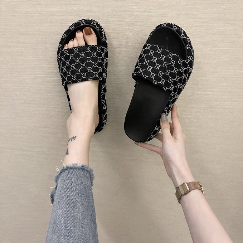 SLIP SANDAL GD MESH PRINTING SLIPPERS 001470