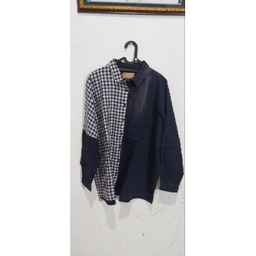 COTTON INK Modest Preloved "Navy & Gingham Modest Devon" ukuran L/XL