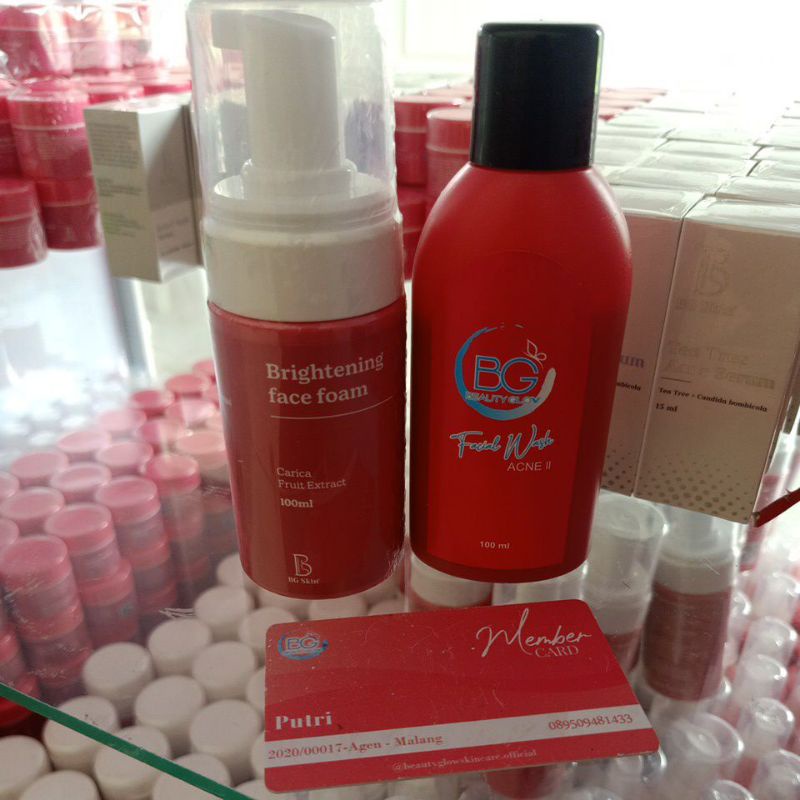 FACIAL WASH FACIAL WASH ACNE BG SKIN BEAUTY GLOW  ORIGINAL 100% BG SKINCARE