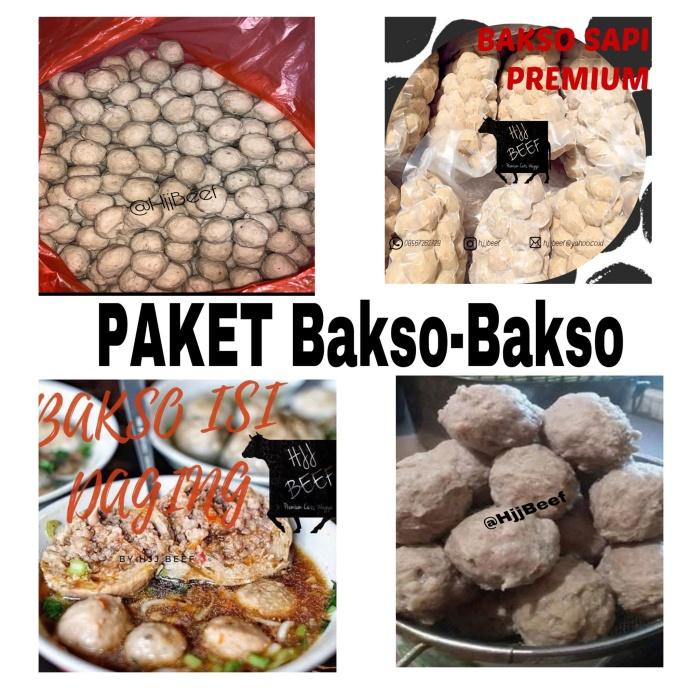 

Makanan Beku | Paket Bakso-Bakso / Bakso Wagyu+Urat+Isi Daging+Kampung