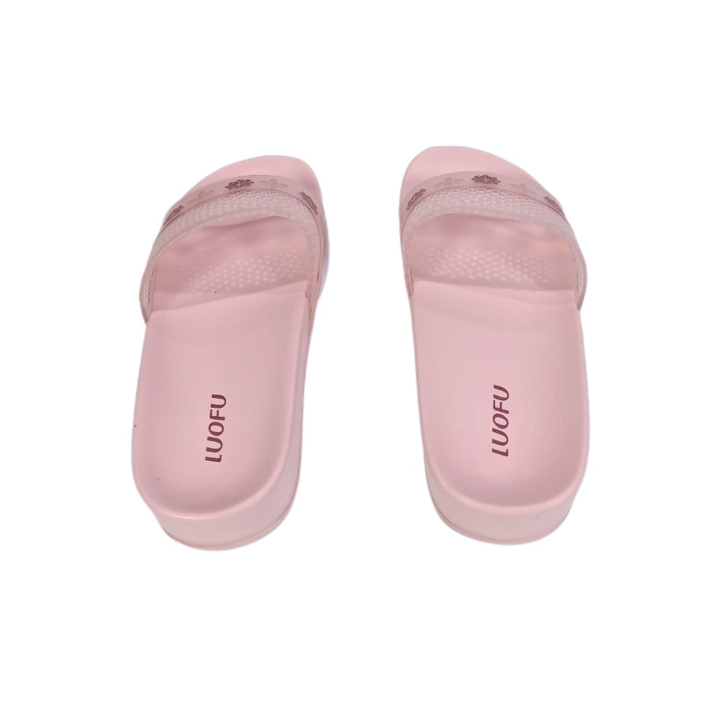 jelly sandal wanita selop karet luofu slide import cewek E7151TF-E89