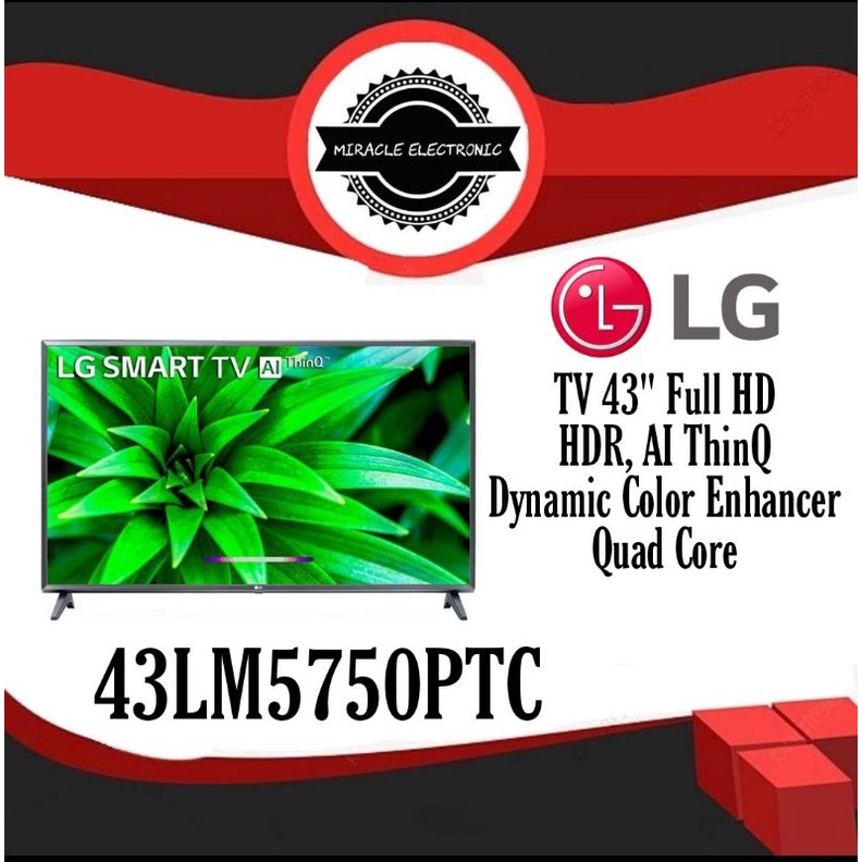 LG 43LM5750PTC - TV 43" Smart TV AI ThinQ, Quad Core, Full HD 43LM5750 43LM57