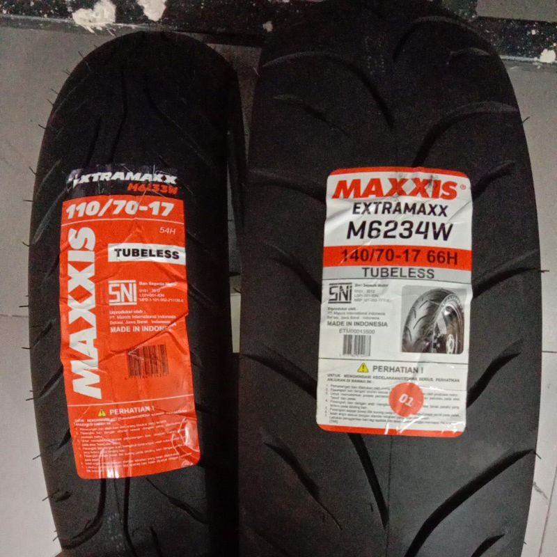 paketan ban maxxis extramaxx 110/70 17 140/70 17 depan belakang klx Crf supermoto