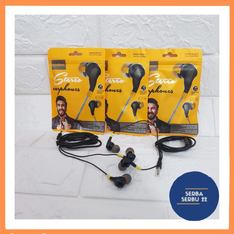 Earphone Realme Buds 2 Stereo Full Bass Quality [ss]