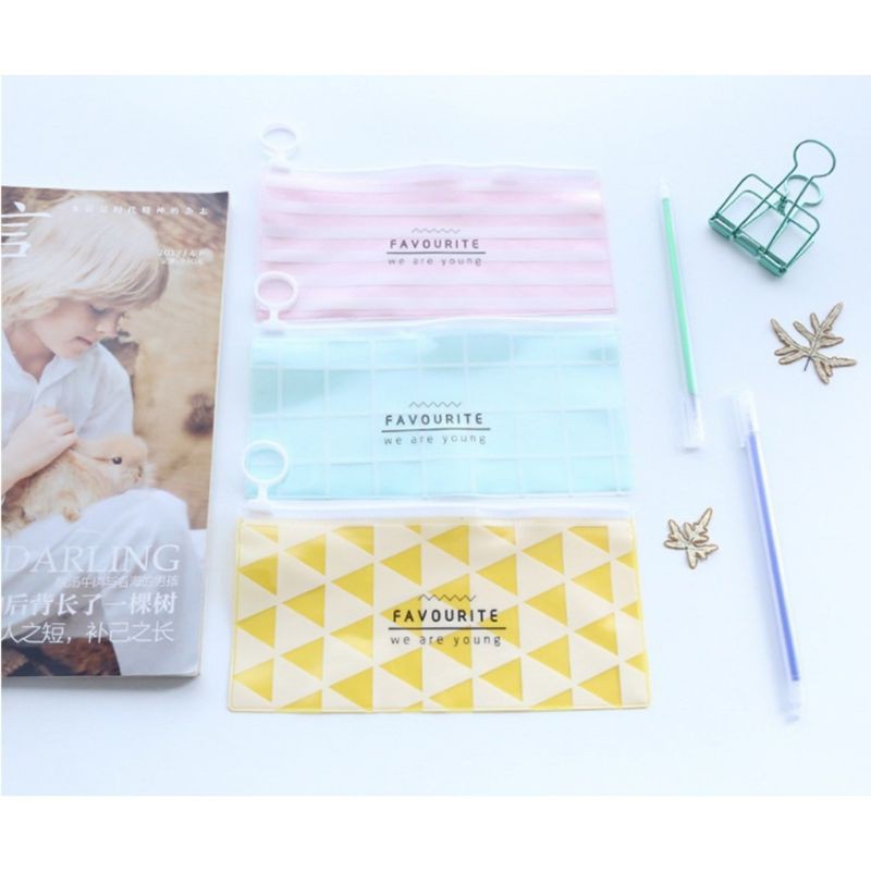 ☛BELIDEH☚ TEMPAT PENSIL TRANSPARAN KARAKTER KOSMETIK TEMPAT ALAT TULIS MURAH BATAM IMPORT R444-2