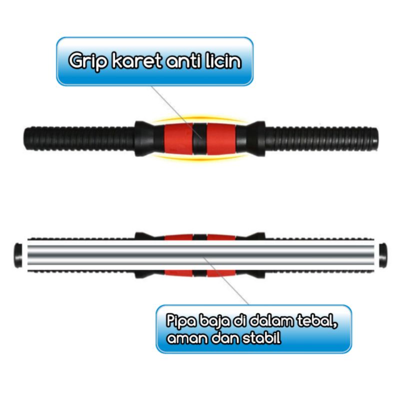 RB stick dumbell 35cm pvc - stik dumbbell 35cm pvc - stik barbel pvc 35cm